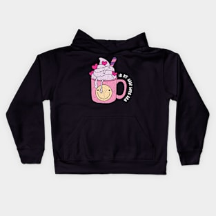 In My Self Love Era Valentines Day Groovy Design Coffee Cool Kids Hoodie